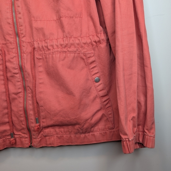 Old Navy Pink and Orange Utility Jacket with Stand-Up Collar - Picture 4 of 8